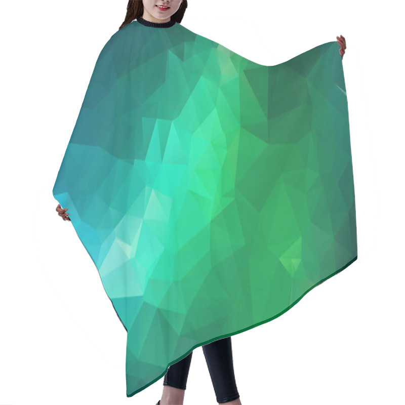 Personality  Fresh Abstract Irregular Polygon Background With A Triangle Pattern In Full Multi Color - Low Poly Hair Cutting Cape