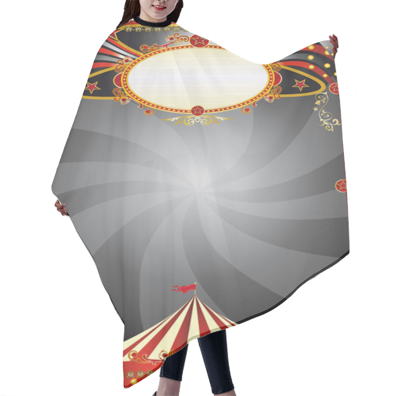 Personality  Circus Black Background Hair Cutting Cape