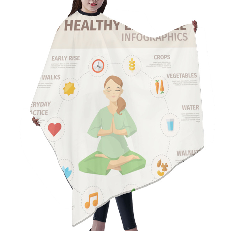 Personality  Healthy Lifestyle Infographic Hair Cutting Cape