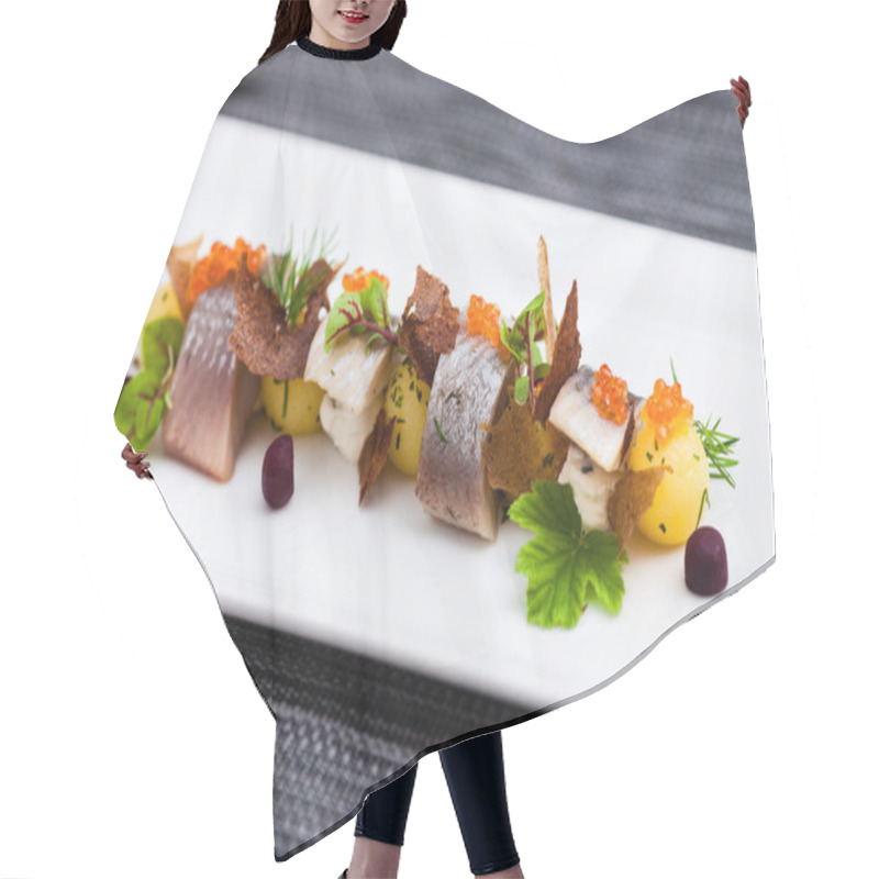 Personality  Salted And Marinated Herring Hair Cutting Cape