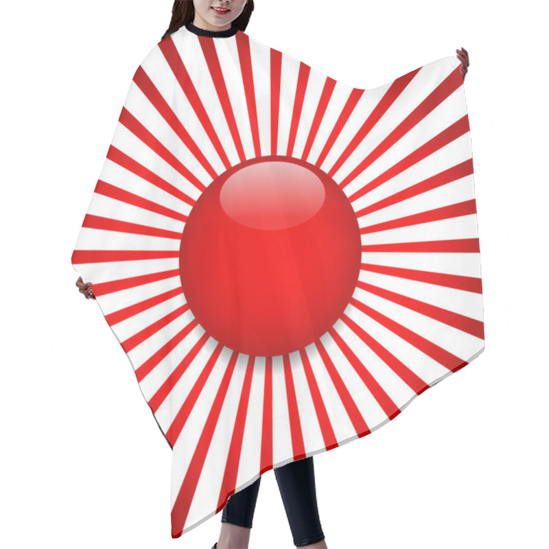 Personality  Background With Red Rays Hair Cutting Cape