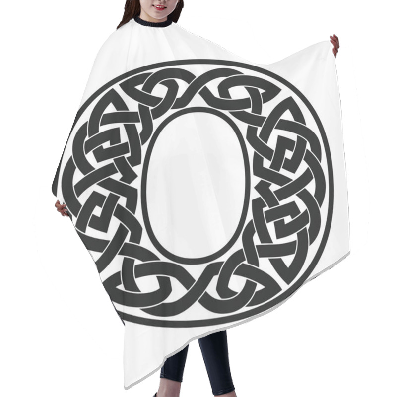 Personality  Numeral With Celtic Ornament. Hair Cutting Cape