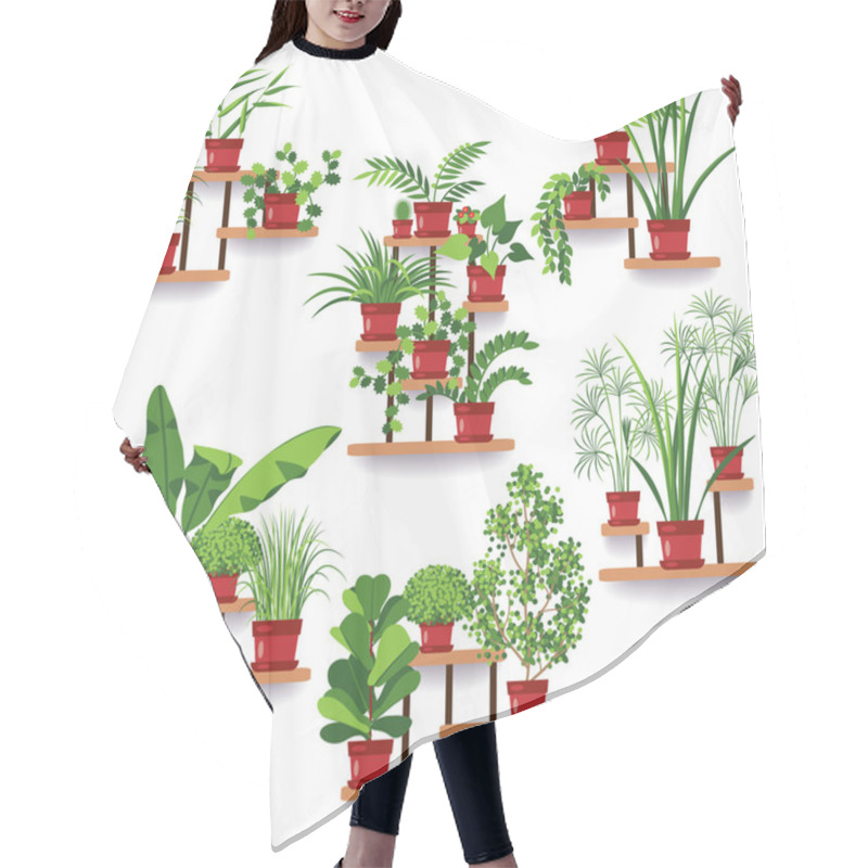 Personality  Pot Plants Set Hair Cutting Cape