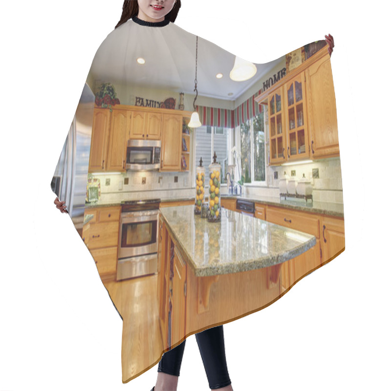 Personality  Astounding Kitchen With Hardwood Floors, And Marble Counters. Hair Cutting Cape