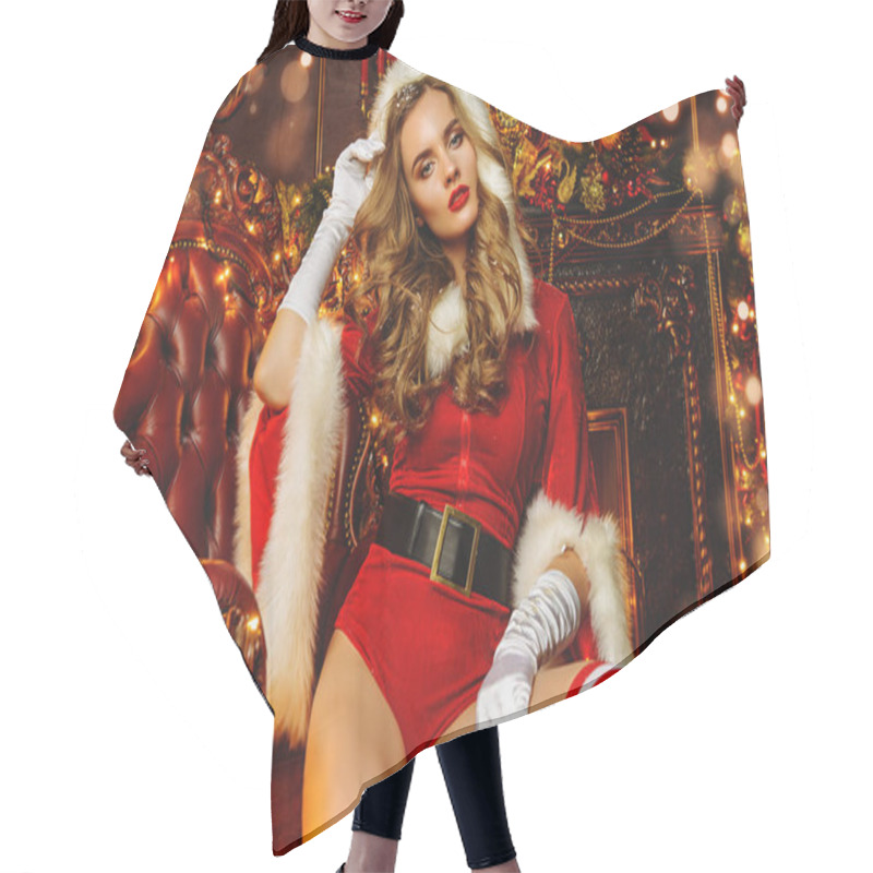 Personality  Sexy Santa Girl Hair Cutting Cape