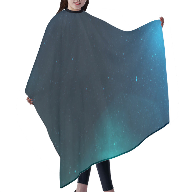 Personality  Universe With Stars And Deep Blue And Green Light Hair Cutting Cape