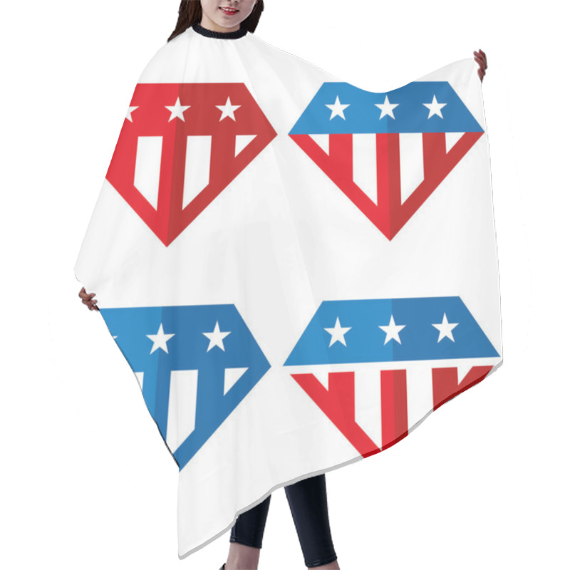 Personality  United States Of America Vector Logos Hair Cutting Cape