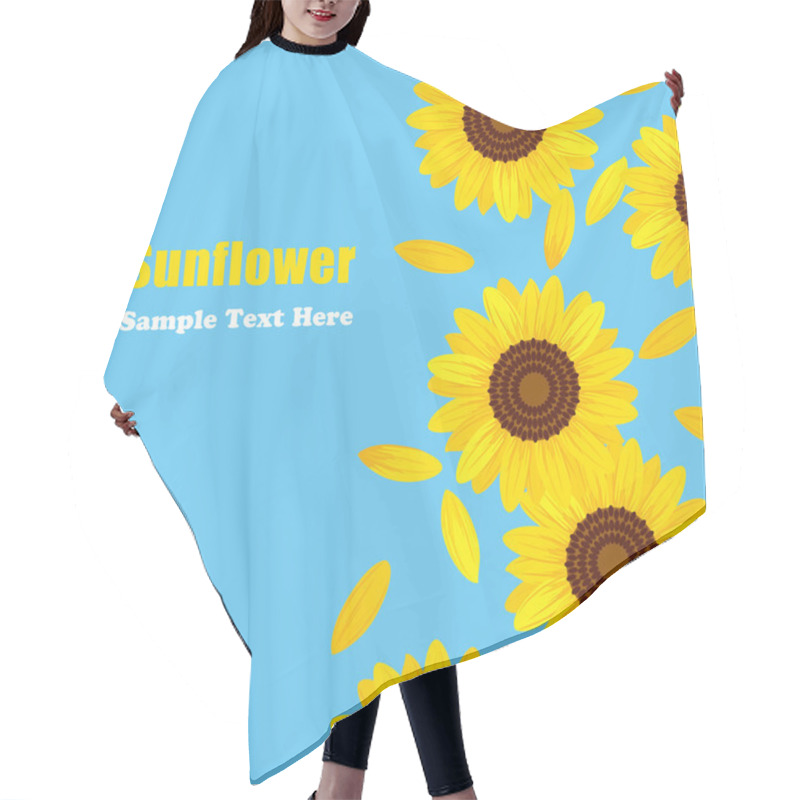 Personality  Sunflower Hair Cutting Cape