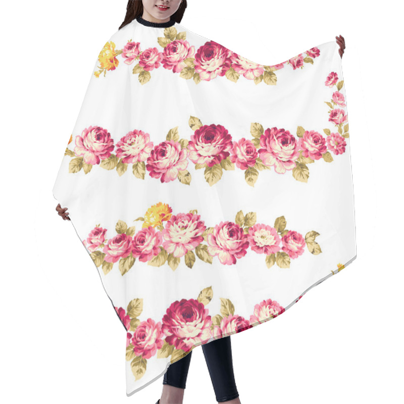 Personality  Rose Flower Decoration Illustration, Hair Cutting Cape