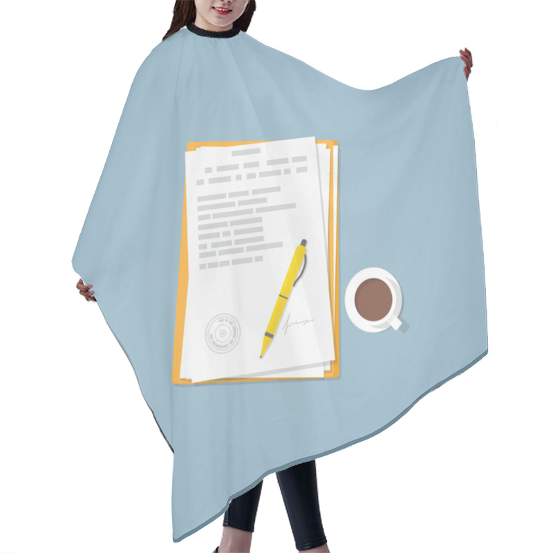 Personality  Flat Paper Document Hair Cutting Cape