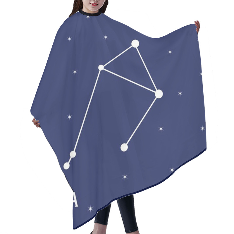 Personality  Libra Constellation Illustration With Starry Night Sky For Astrological And Celestial Themes Hair Cutting Cape