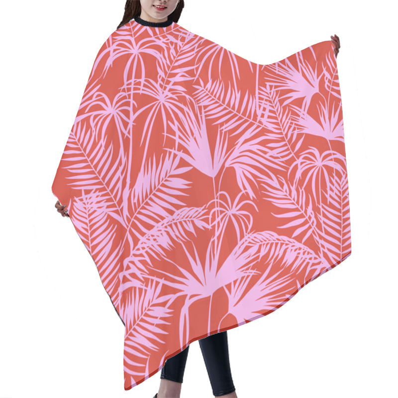 Personality  Vector Seamless Graphical Artistic Topical Foliage Pattern Hair Cutting Cape