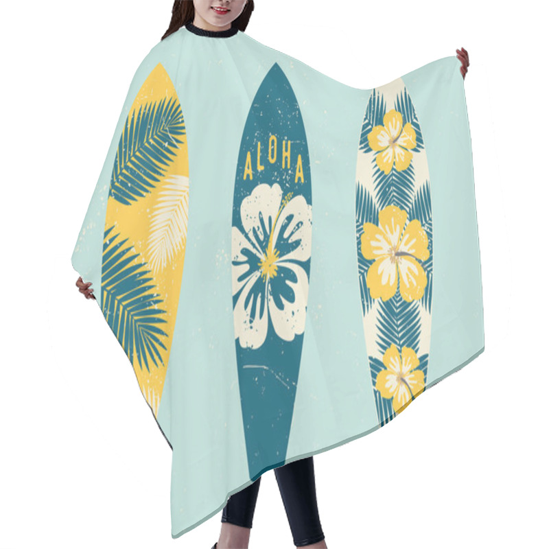 Personality  Tropical Design Surfboards Set Hair Cutting Cape