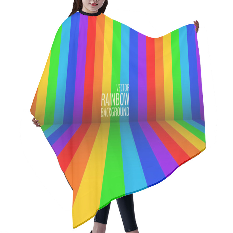 Personality  Gay Rainbow Flag Backdrop Hair Cutting Cape