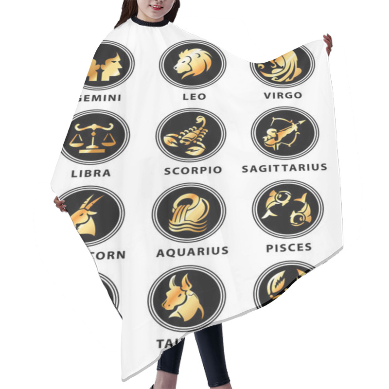 Personality  Zodiac Signs Sets Hair Cutting Cape