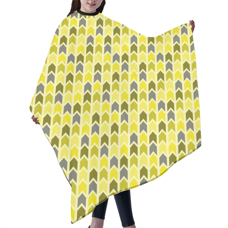 Personality  Vector Yellow Chevron Seamless Pattern Hair Cutting Cape