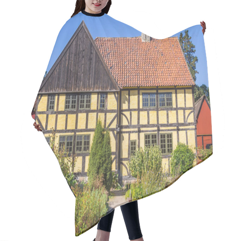 Personality  Old Yellow Half Timbered House In The Old Town Of Aarhus, Denmark Hair Cutting Cape