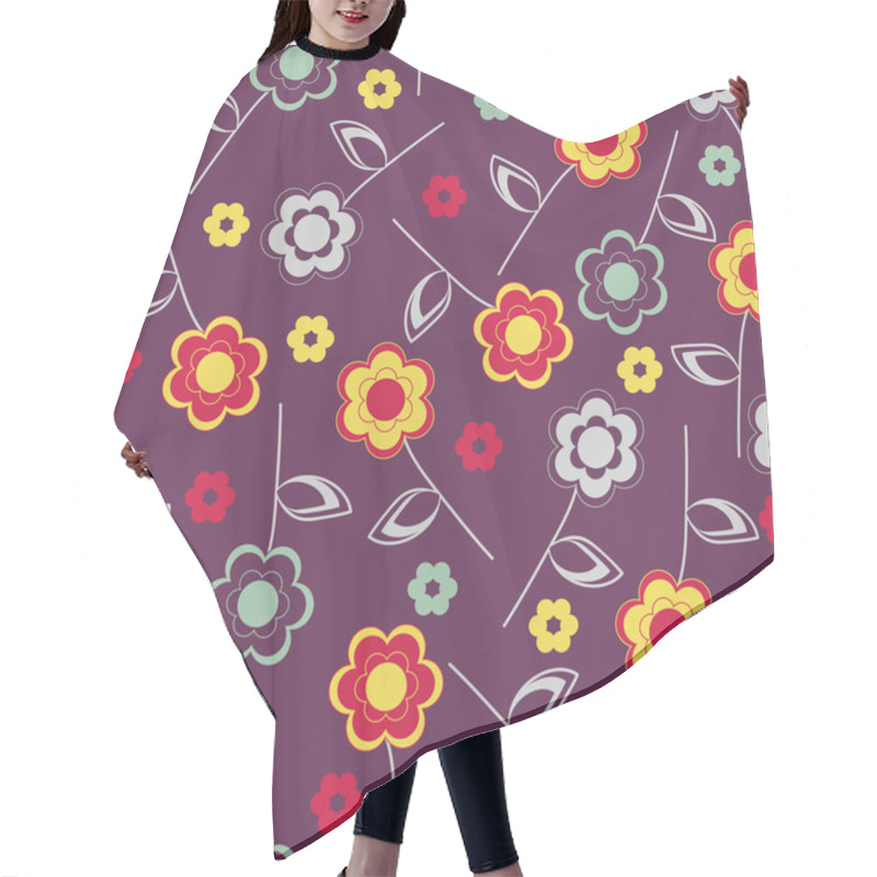 Personality  Flower Background Hair Cutting Cape