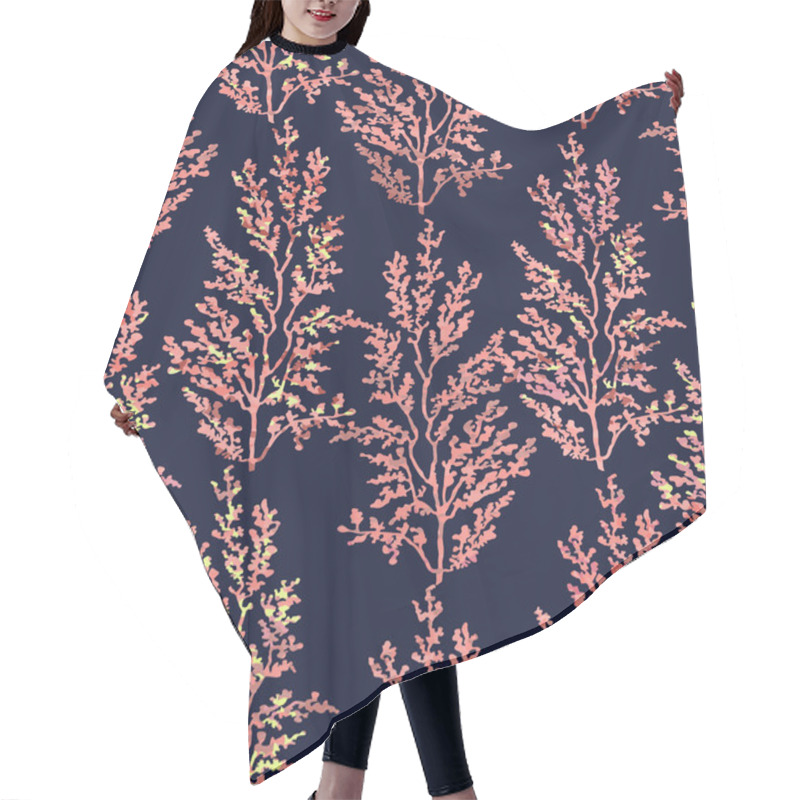 Personality  Seamless Pattern With Herbs, Plants Hair Cutting Cape