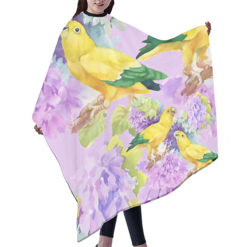 Personality  Exotic Parrots Birds Background Hair Cutting Cape