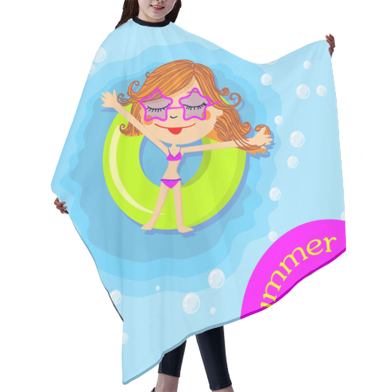 Personality  Summer Holidays Greeting Card Hair Cutting Cape