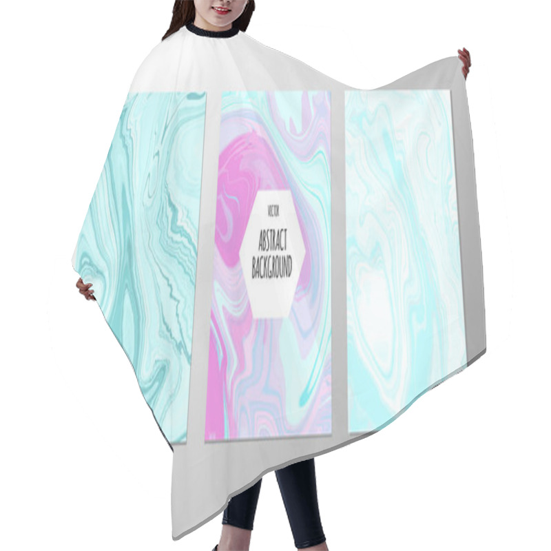 Personality  Vector Abstract Background  Marble Texture Hair Cutting Cape