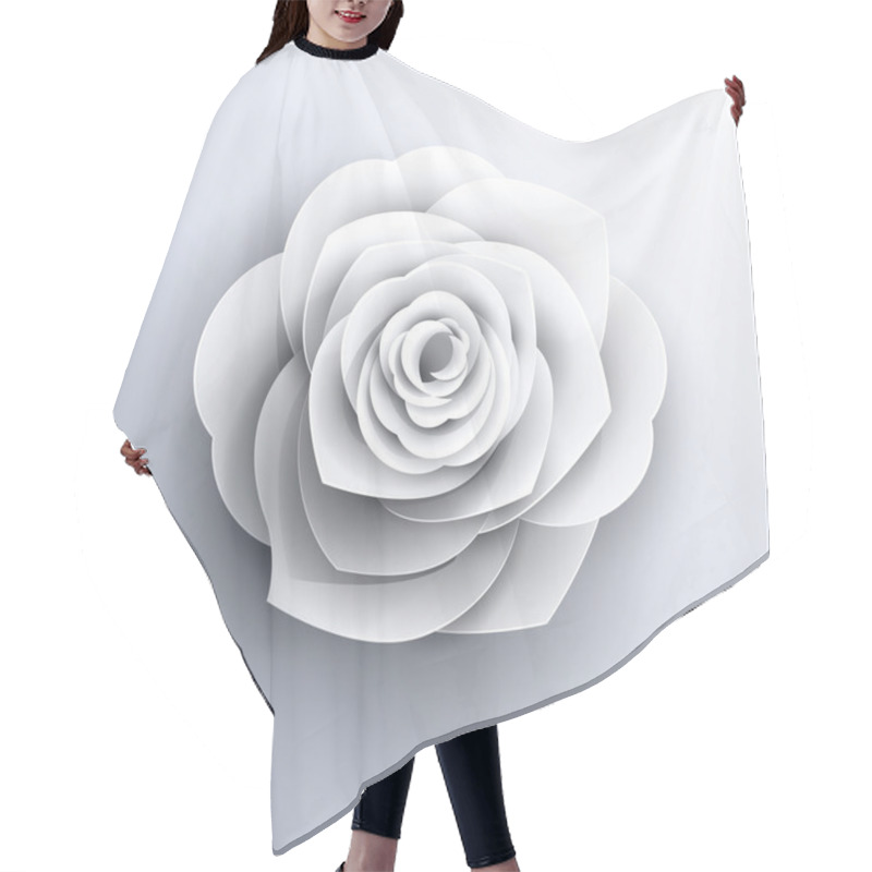 Personality  Flower Logo Rose Shape Vector Origami Hair Cutting Cape