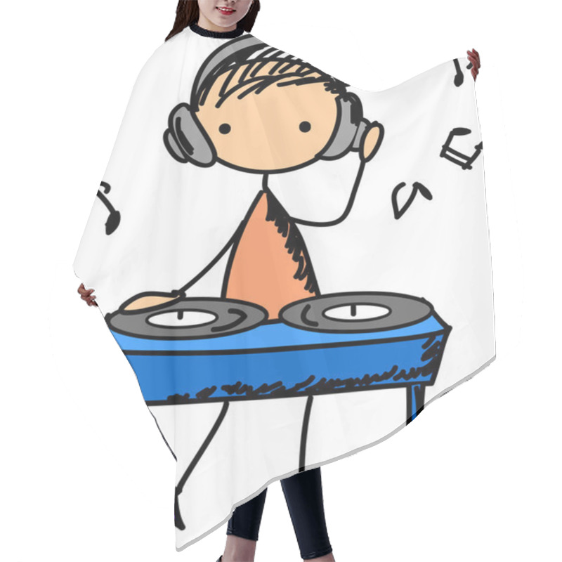 Personality  Music Doodles Hair Cutting Cape