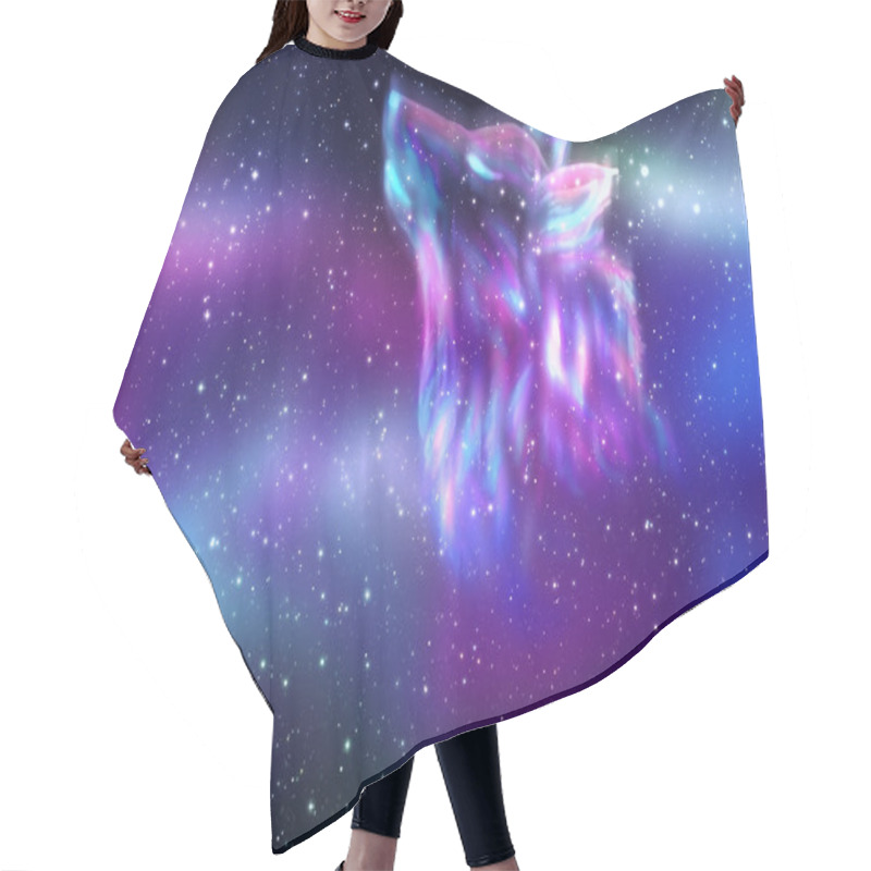 Personality  Howling Wolf Spirit Hair Cutting Cape