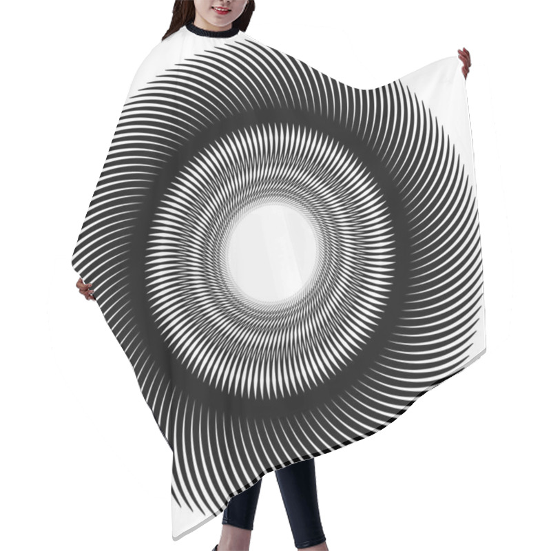 Personality  Abstract Circular Element Hair Cutting Cape