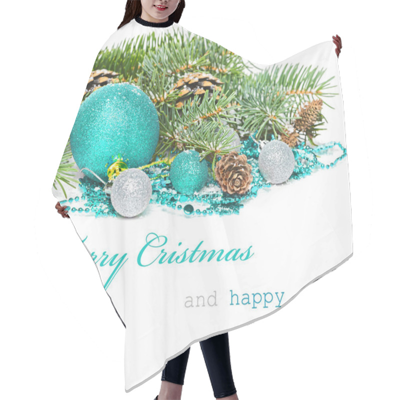 Personality  Christmas Greeting Card Hair Cutting Cape