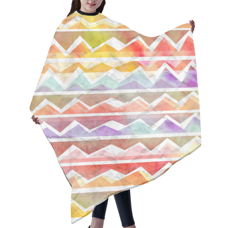 Personality  Abstract Triangle Pattern Hair Cutting Cape