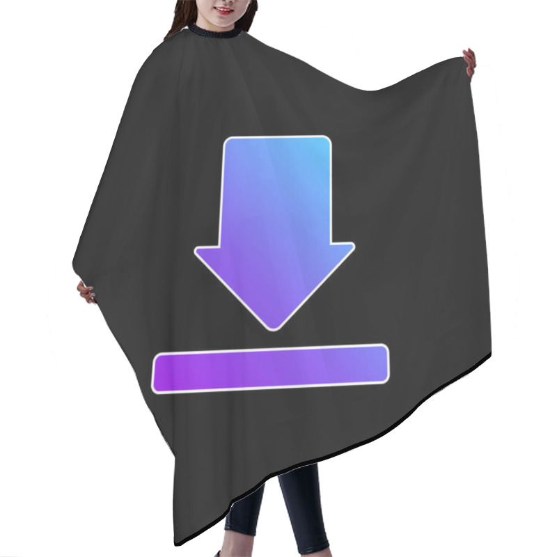 Personality  Arrow Blue Gradient Vector Icon Hair Cutting Cape