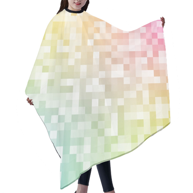 Personality  Vector Abstract Design Mosaic Hair Cutting Cape