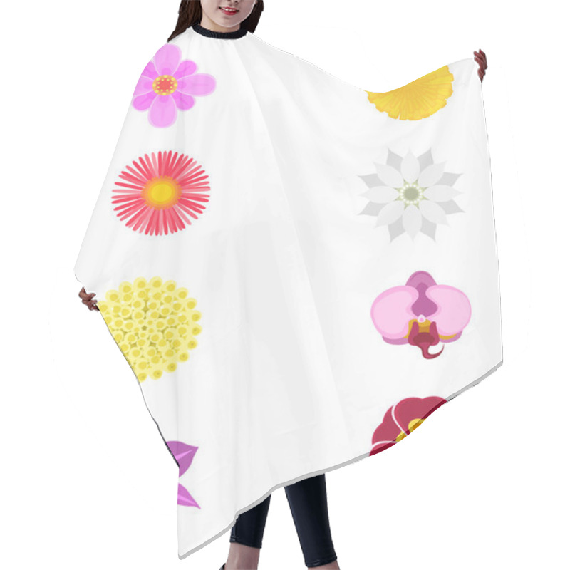 Personality  Set Of Eight Flowers Hair Cutting Cape