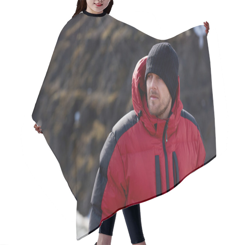 Personality  Adventure Man Trekking Portrait Hair Cutting Cape