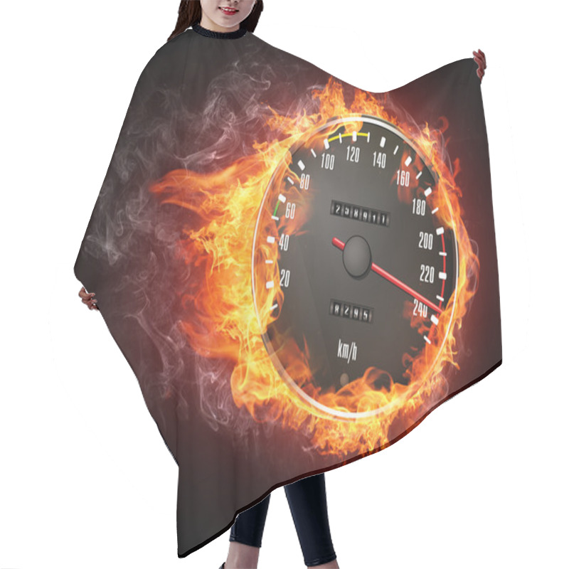 Personality  Speedometer Hair Cutting Cape