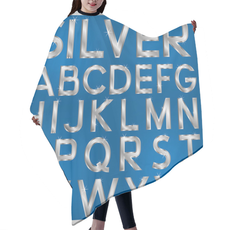 Personality  Silver Font Hair Cutting Cape