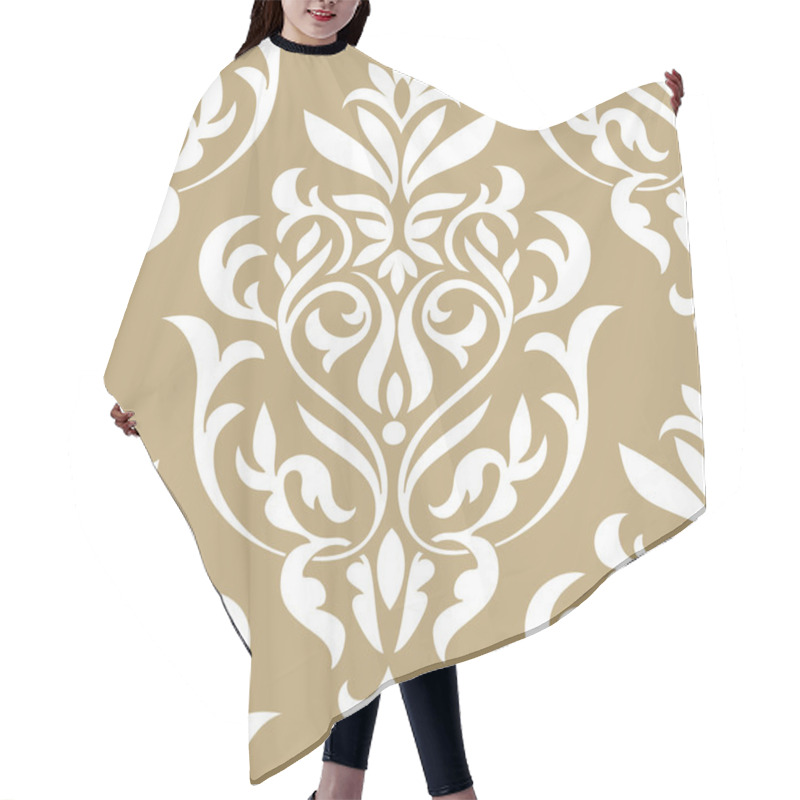 Personality  Damask Beautiful Background With Rich, Old Style, Luxury Ornamentation, Beige Fashioned Seamless Pattern Hair Cutting Cape