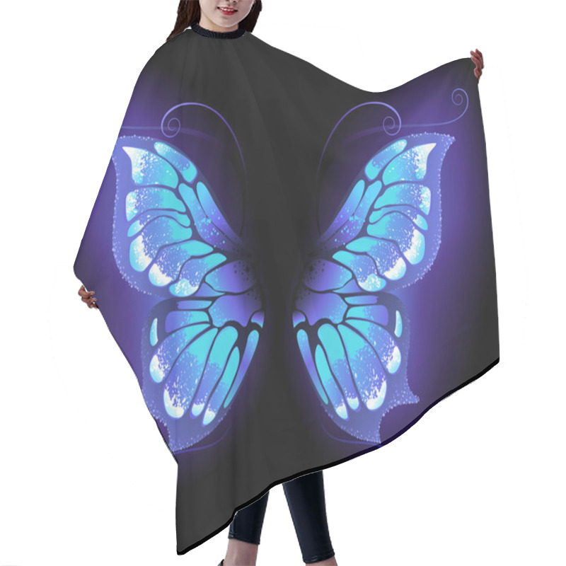 Personality  Glowing Butterfly Wings Hair Cutting Cape