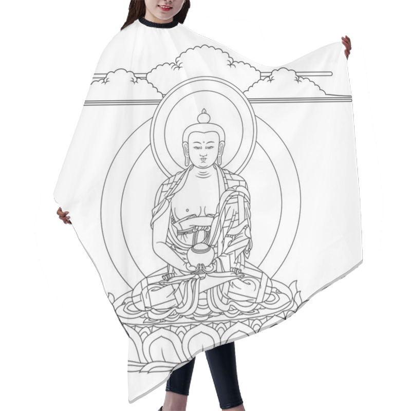 Personality  Buddha Amitabha In Meditation Hair Cutting Cape