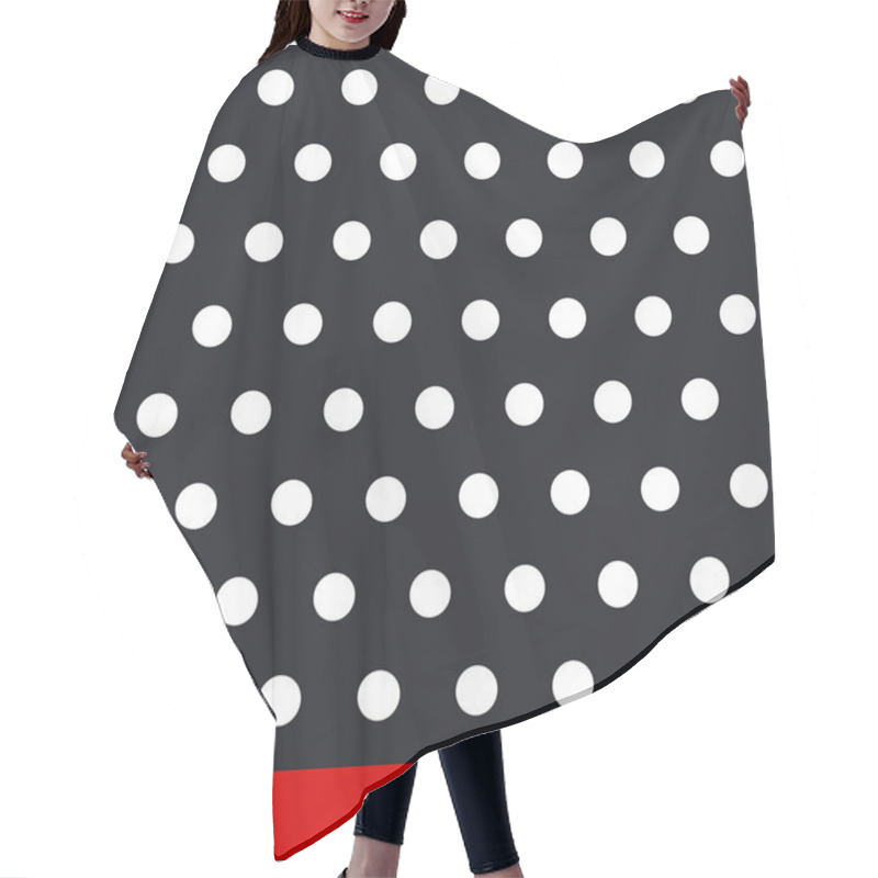 Personality  Seamless Retro Texture. Polka Dots. Vector. Hair Cutting Cape