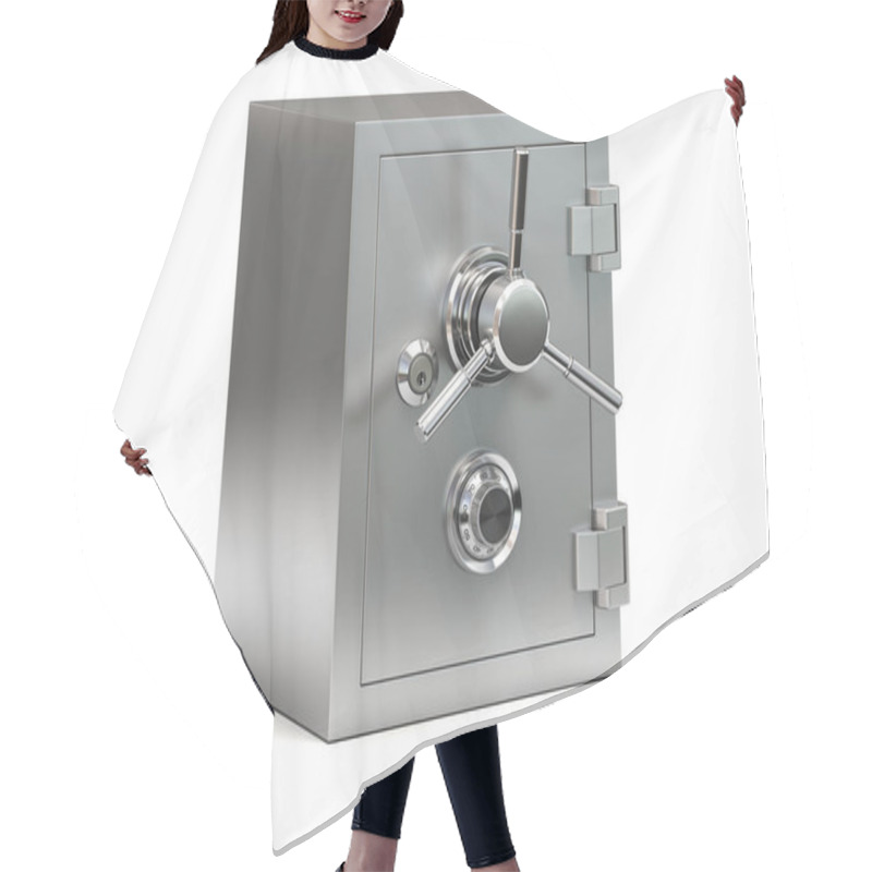 Personality  Bank Vault Safe Isolated On White. Security And Protection. 3d Illustration Hair Cutting Cape