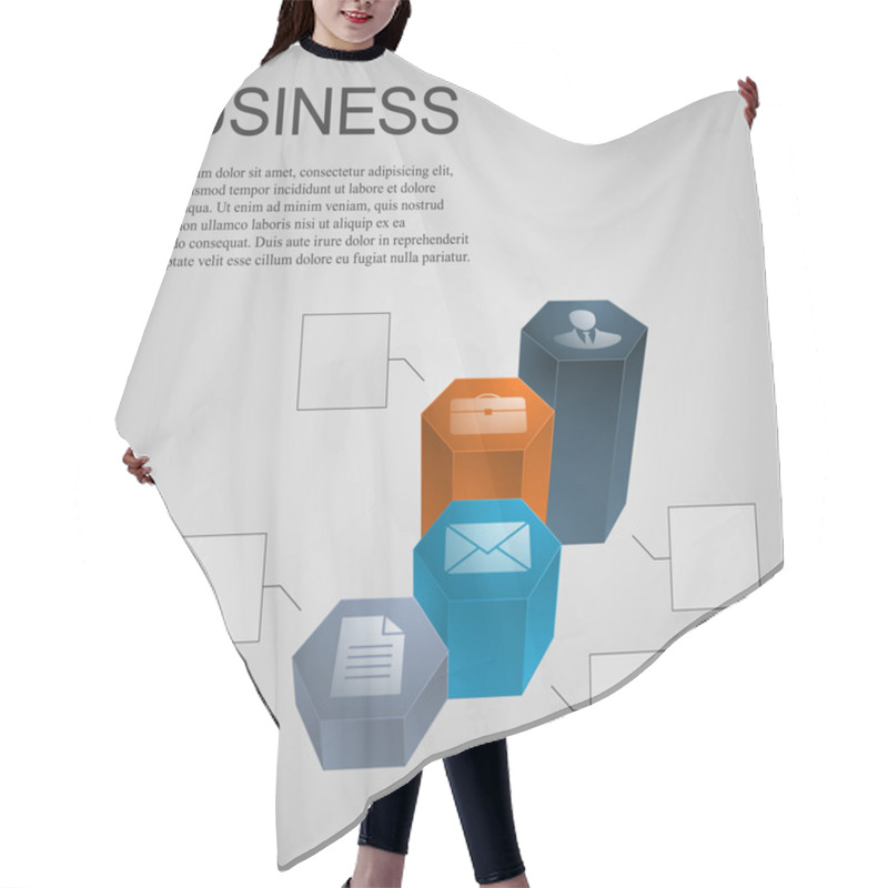 Personality  Business Diagram Vector Illustration   Hair Cutting Cape