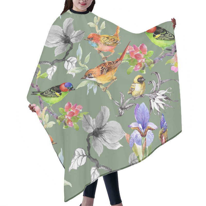 Personality   Pattern With Flowers And Birds  Hair Cutting Cape