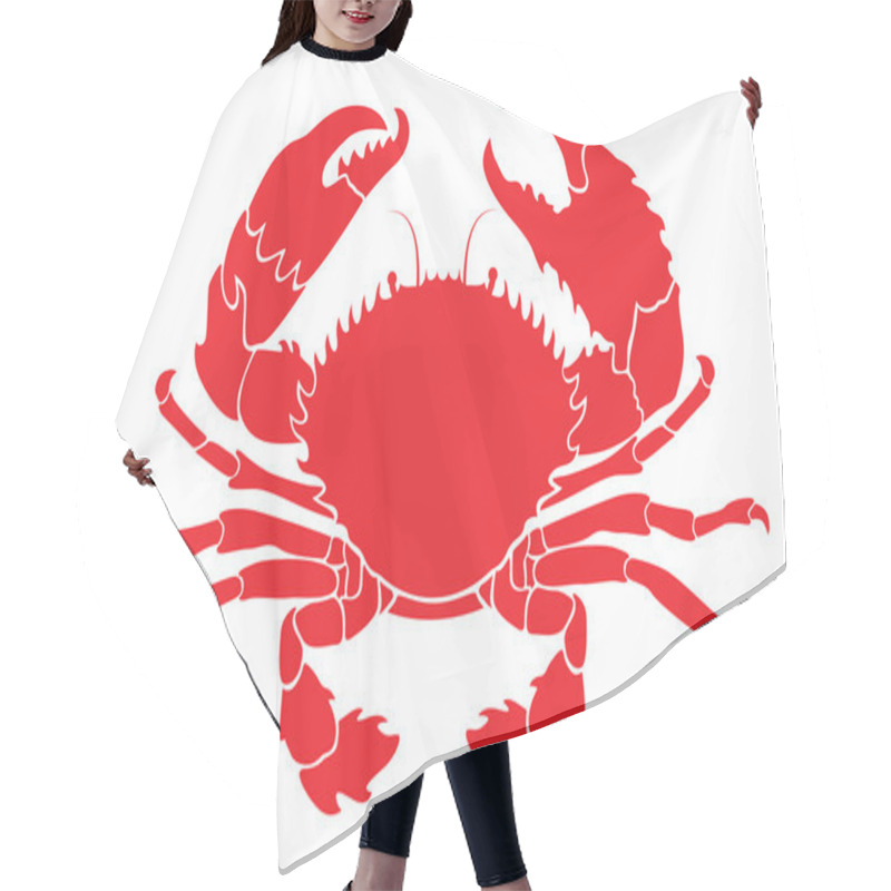 Personality  Red Crab Hair Cutting Cape