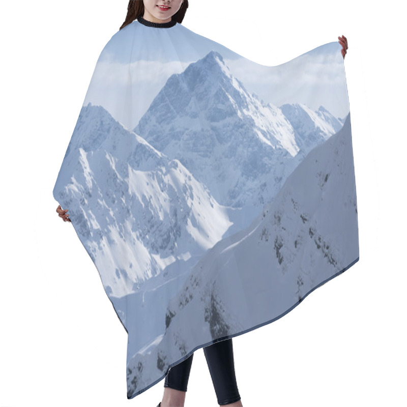 Personality  Top View To Caucasian Mountains Peaks Covered By Snow  Hair Cutting Cape