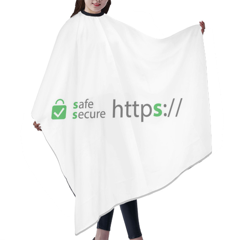 Personality  HTTPS Protocol - Safe And Secure Browsing Hair Cutting Cape