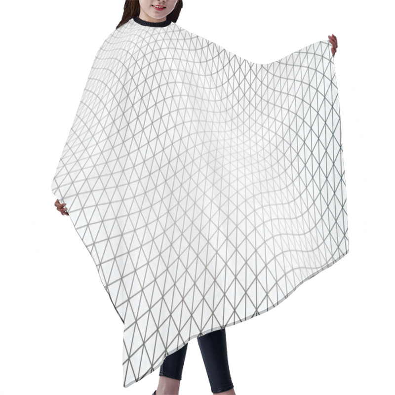 Personality  White Grid Wallpaper Hair Cutting Cape