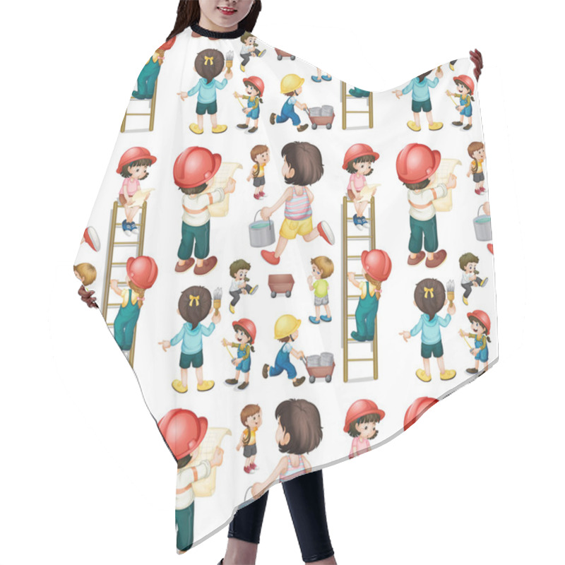 Personality  Seamless Workers Hair Cutting Cape